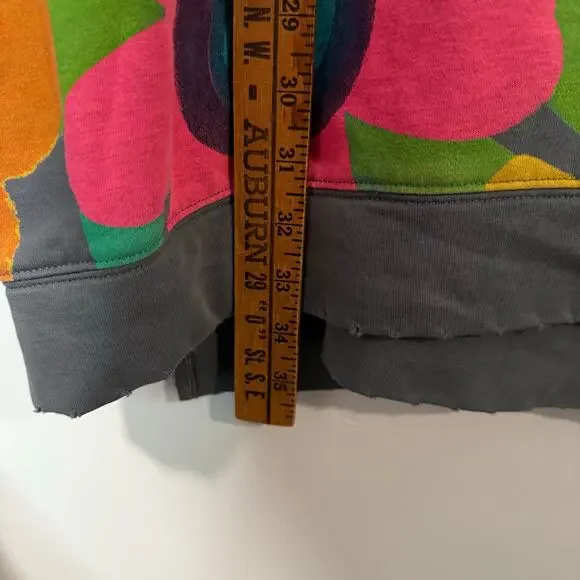 Natural Life Women's Billie Oversized Sweatshirt Tunic Boho Floral Gray OS - Picture 7 of 8